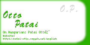 otto patai business card